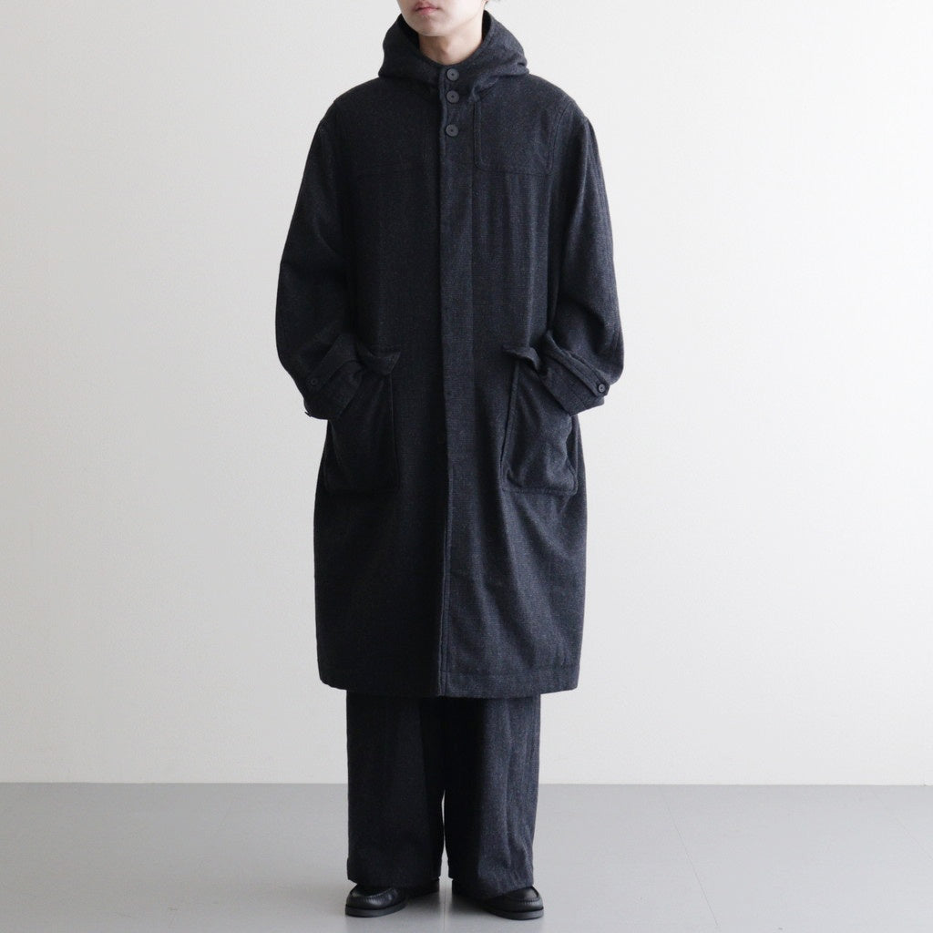 FDUFCT - ウール・千鳥 ダッフルコート #79 Navy × Grey [SN_FR1401CT