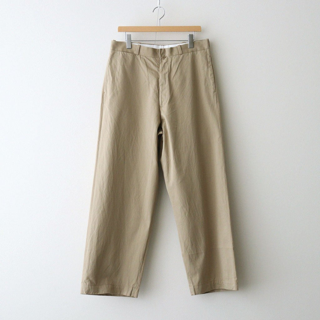 CHINO TROUSERS - WIDE STRAIGHT #KHAKI [11062601]