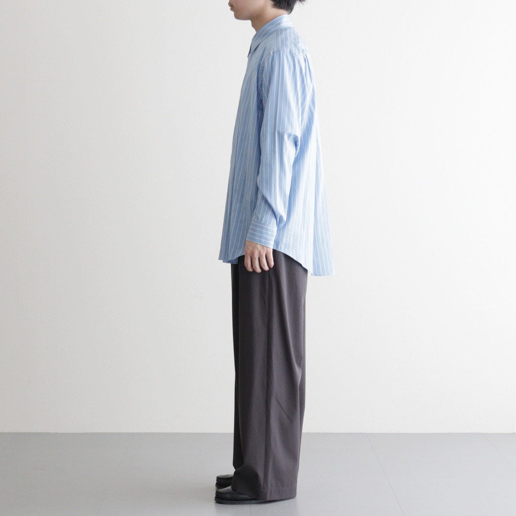 Brushed Cotton Gabardine Wide Straight Pants #CHARCOAL [GM261-40395]