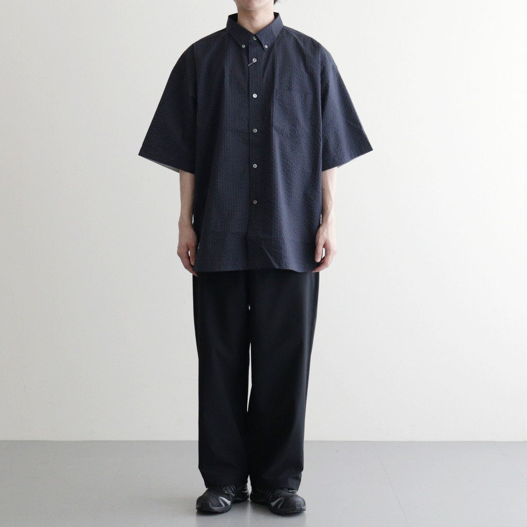 SEERSUCKER S/S B.D SHIRT #NAVY×BLACK [FSC261-50228] - ciacura 三重