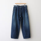 Selvage Denim Two Tuck Pants #INDIGO_DARK FADE [GU253-40061DB]