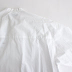 BROAD S/S OVERSIZED BAND COLLAR SHIRT #WHITE [GM231-50083B]