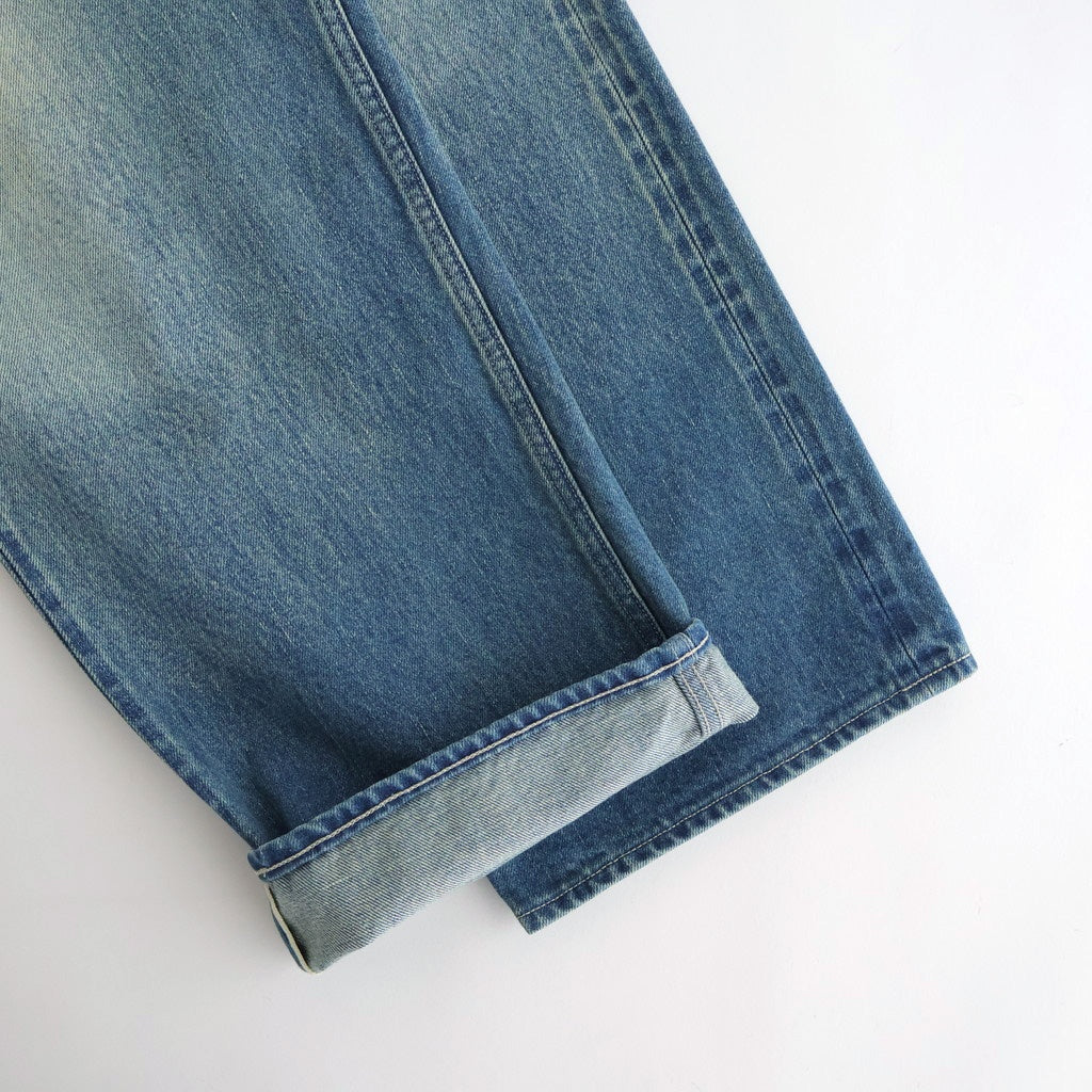 SELVEDGE FADED HEAVY DENIM WIDE PANTS #FADED INDIGO [A25AP03DH]