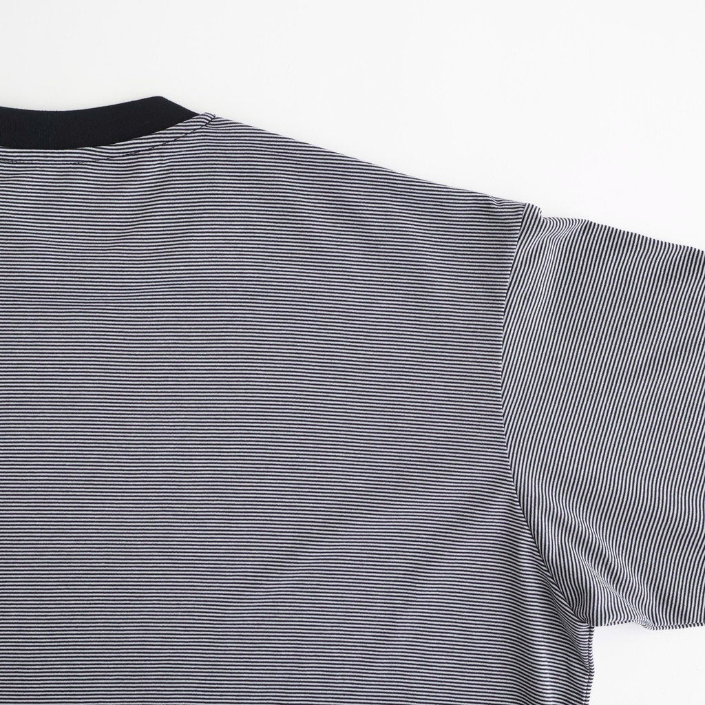 MICRO BORDER L/S TEE #WHITE × BLACK [FSC261-70168]