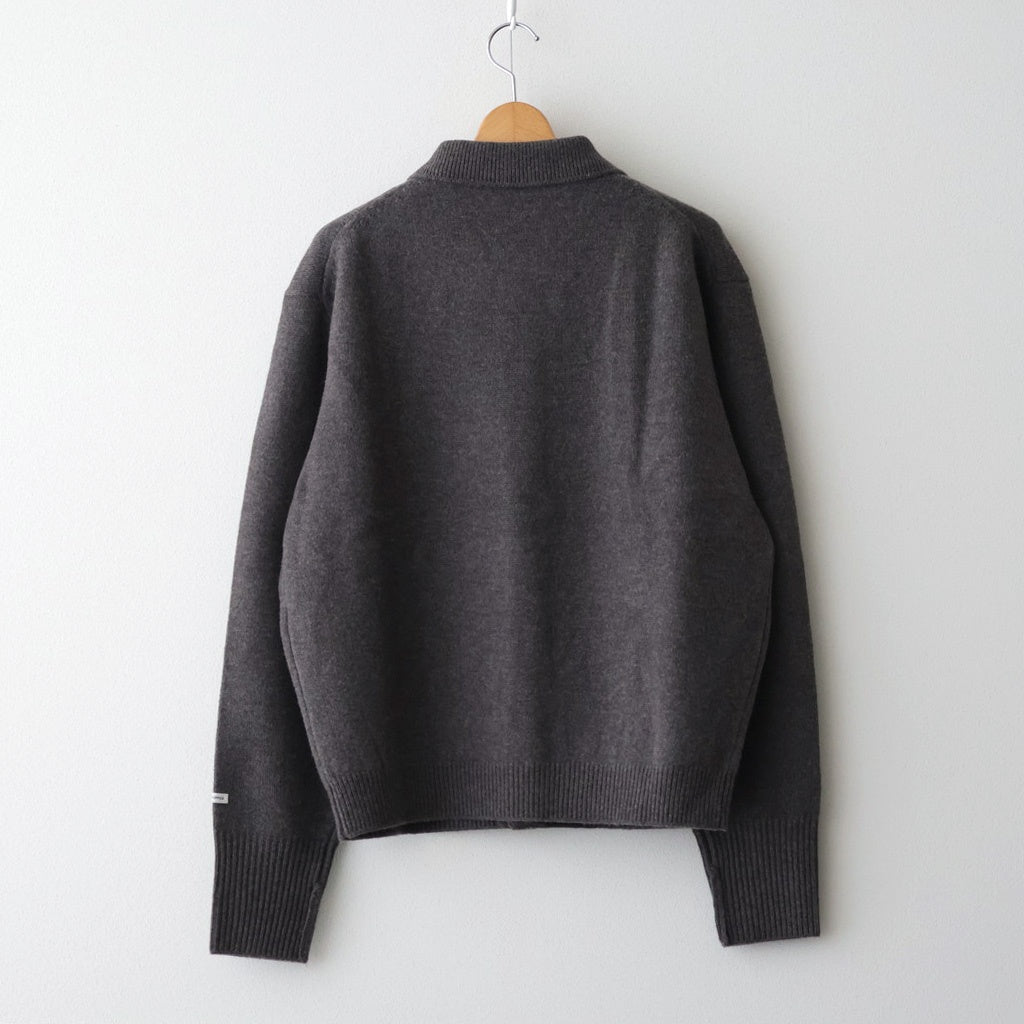 Scape Polo Wool Cardigan #Mole [AOEFKN011]