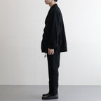 ウールサージ 製品縮絨トラウザー #BLACK [HP-P105-051]