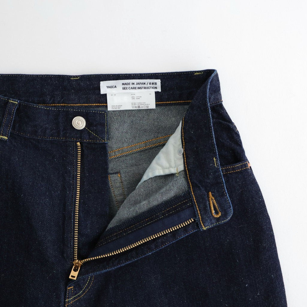 HEMP DENIM PANTS - WIDE TAPERED #indigo [35-10.5H]