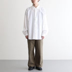 CHINO CLOTH PANTS WIDE #olive [13653]