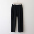 LIGHT WOOL MAX GABARDINE TWO-TUCK SLACKS #TOP BLACK [A25SP03MG]