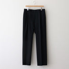 LIGHT WOOL MAX GABARDINE TWO-TUCK SLACKS #TOP BLACK [A25SP03MG]