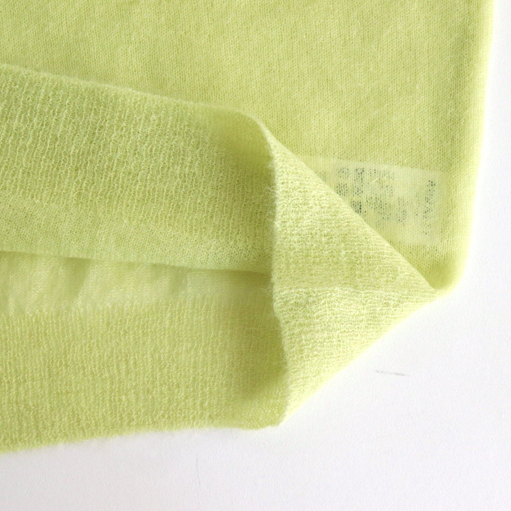 KID MOHAIR SHEER KNIT POLO #LIME YELLOW [A25SP05FG]