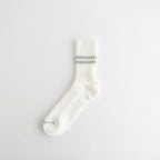 HEMP ORGANIC COTTON STRIPE SOCKS #WHITE/GRAY [R1468-SS26]