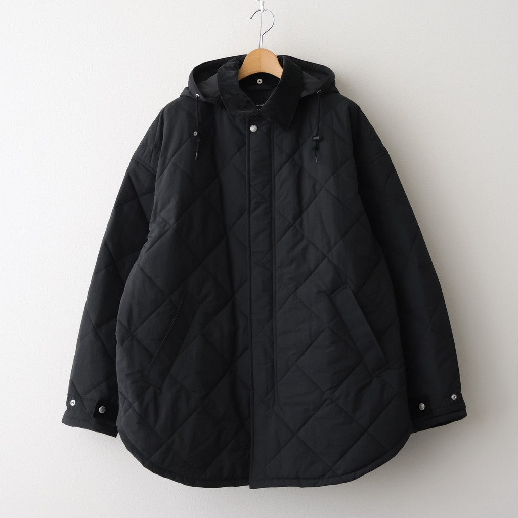 ナイロンタッサーキルトコート #BLACK [HP-J026-051]