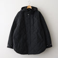 ナイロンタッサーキルトコート #BLACK [HP-J026-051]