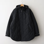 ナイロンタッサーキルトコート #BLACK [HP-J026-051]