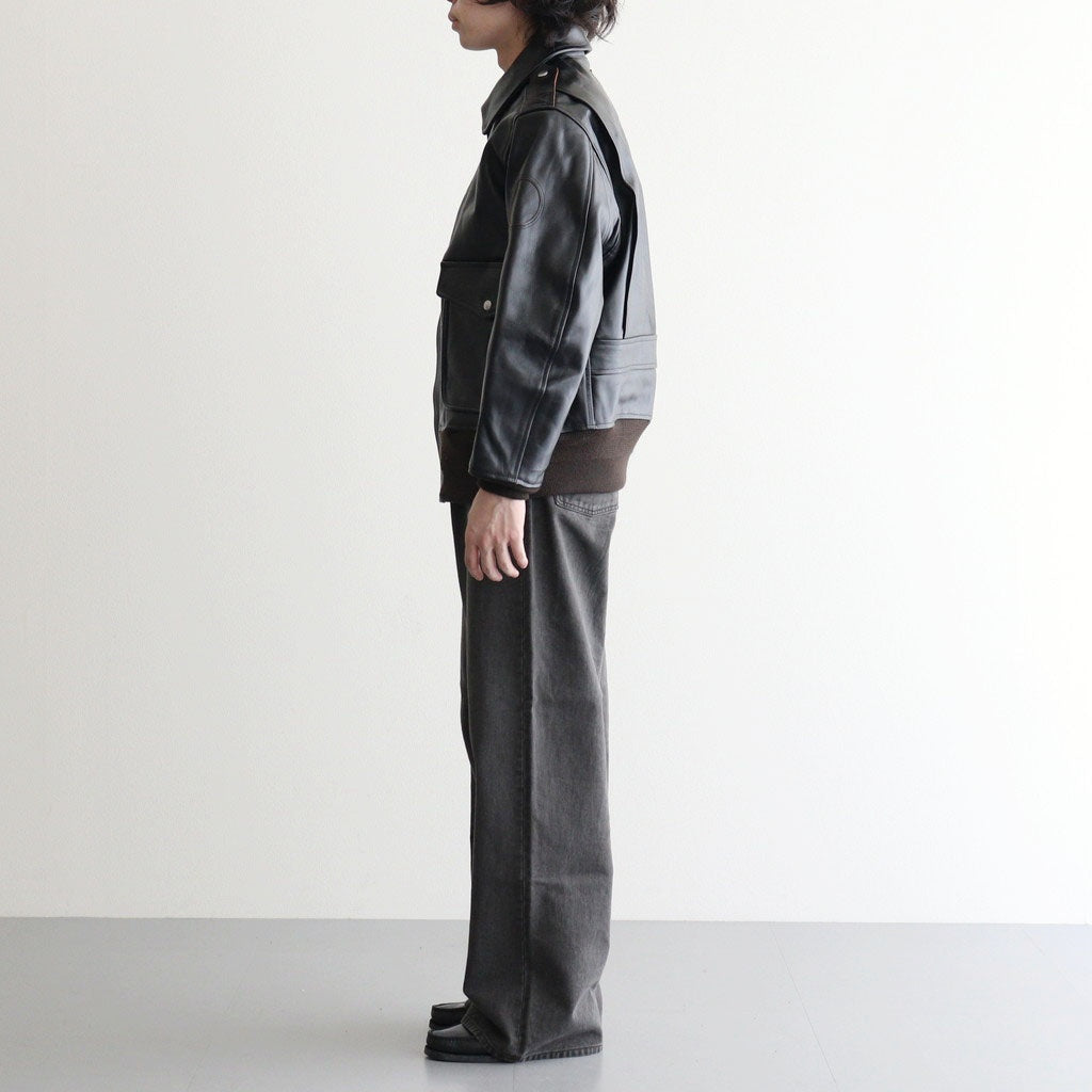 CS MODERN DENIM WIDE CUT #GUNMETAL BLACK [26880402]