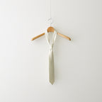 SUPER FINE WOOL STRIPE TIE #IVORY WHITE STRIPE [A26ST03WW]