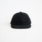 ウールヘリンボーン生地縮絨×レザー キャップ #CHARCOAL [HR-K601-051]