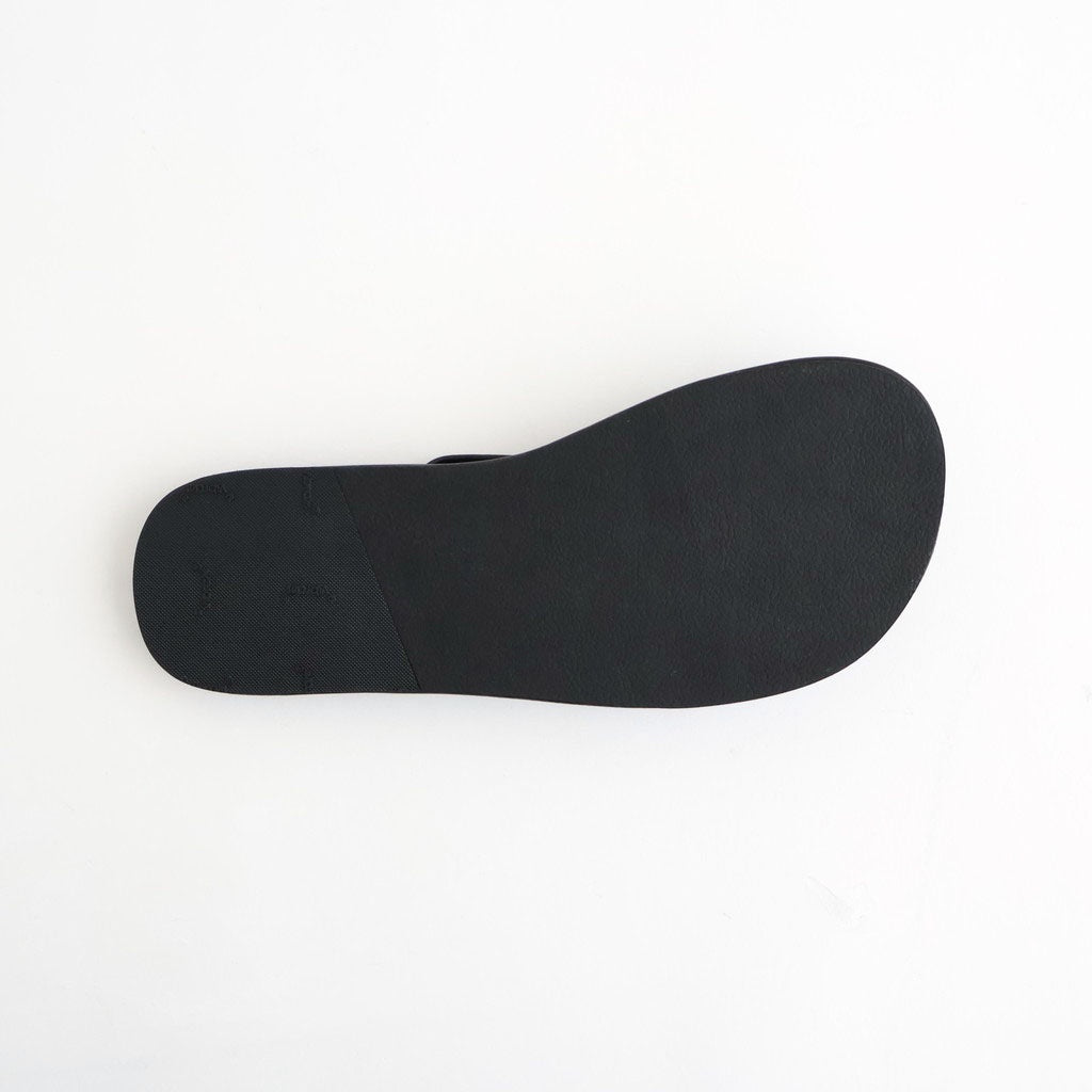 SOFT LEATHER FLIP-FLOPS #BLACK [A26SS05QD]