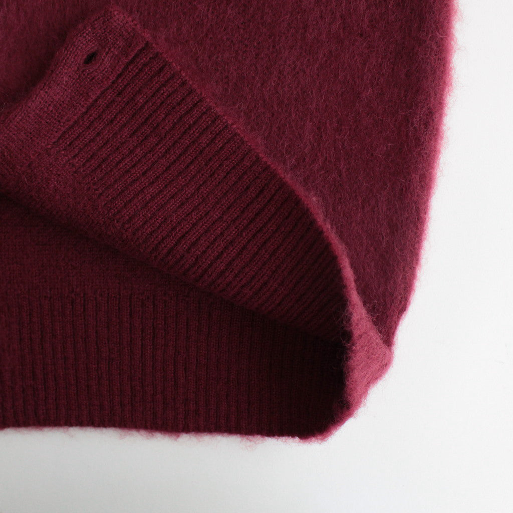 MOHAIR CARDIGAN #BURGUNDY [H2302-K012]