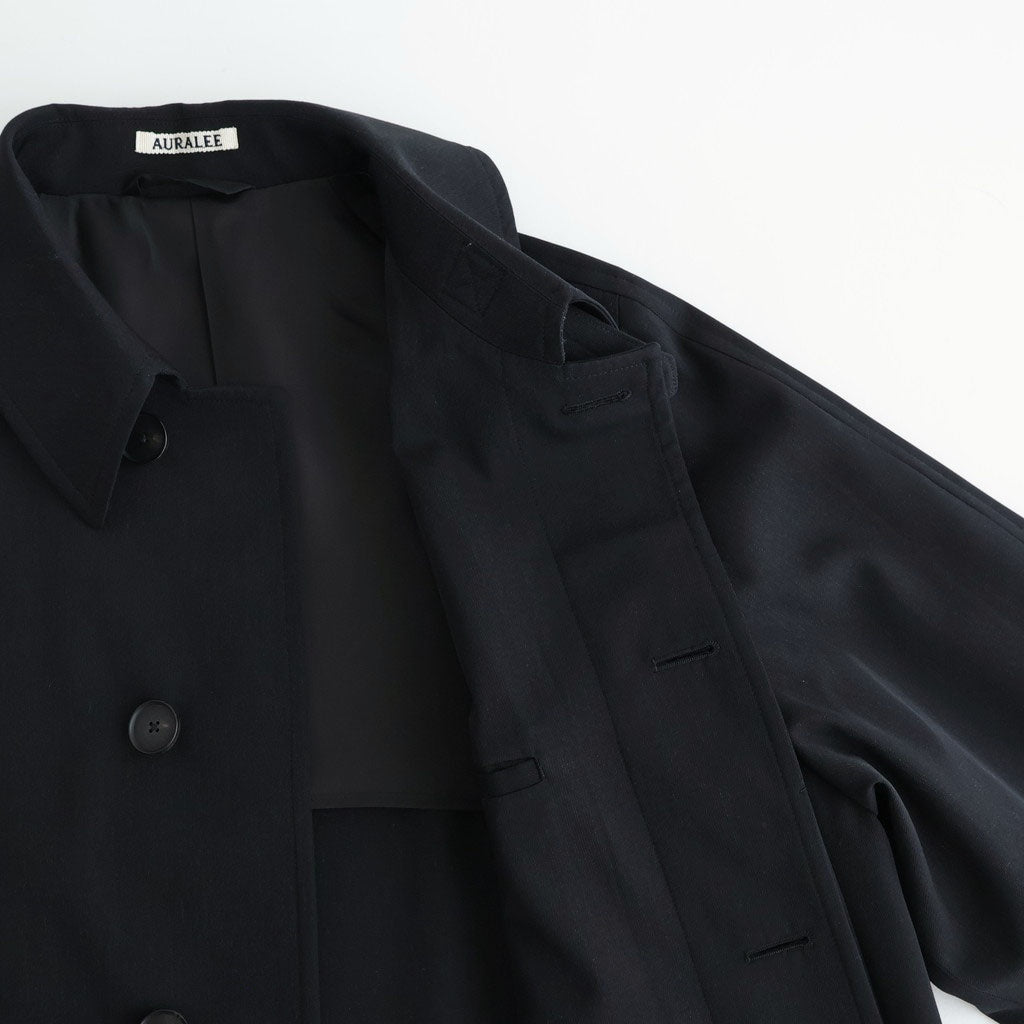 LIGHT WOOL MAX GABARDINE COAT #TOP BLACK [A26SC06MG] - ciacura
