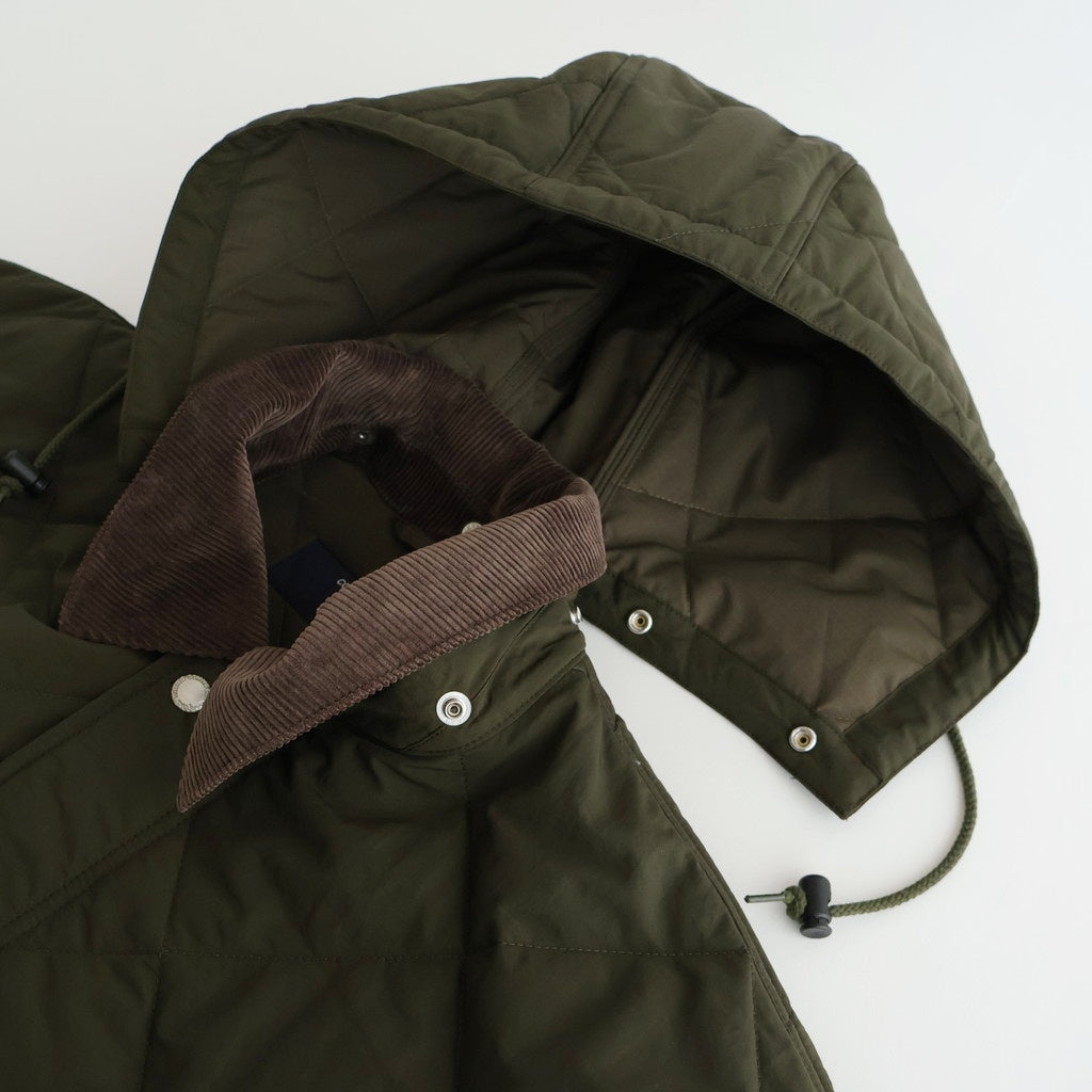 ナイロンタッサーキルトコート #KHAKI [HP-J026-051]