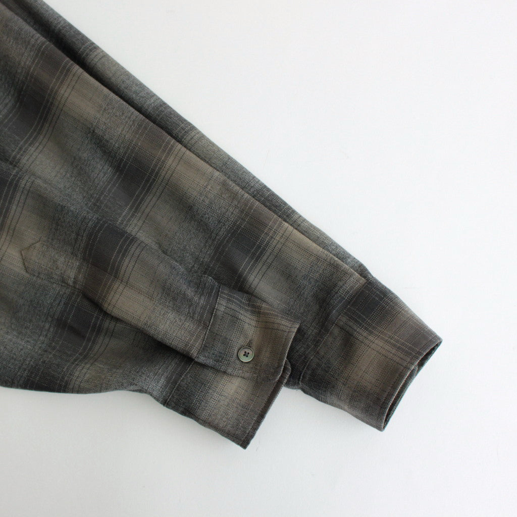 SUPER LIGHT WOOL CHECK SHIRT #CHARCOAL GRAY CHECK [A24AS01LC