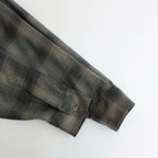 SUPER LIGHT WOOL CHECK SHIRT #CHARCOAL GRAY CHECK [A24AS01LC]