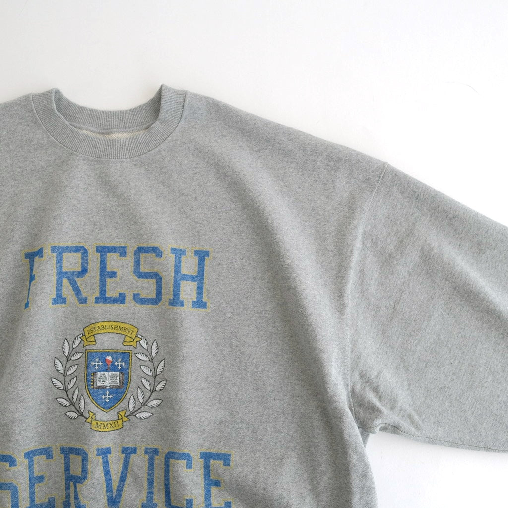 LIGHT OZ CREW NECK SWEAT - COLLEGE #H.GRAY [FSC253-70017