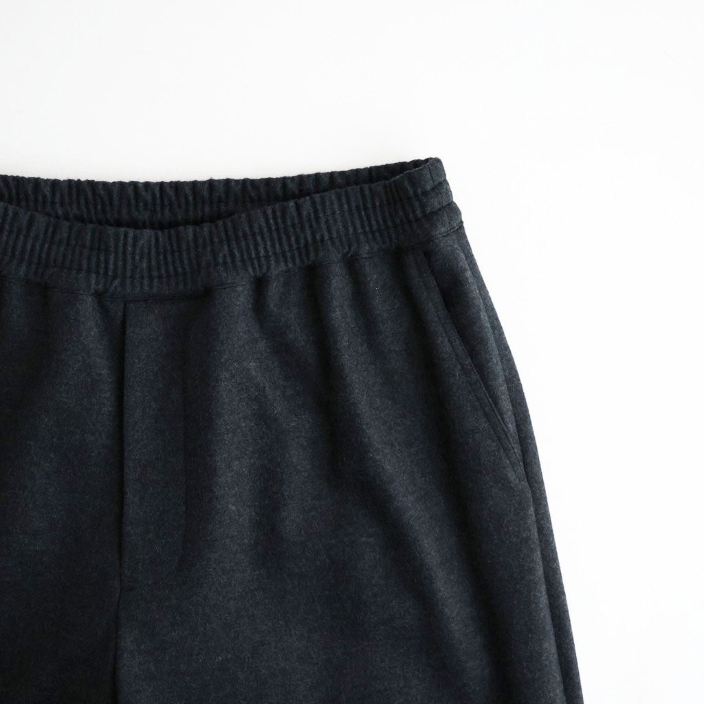 Wool Smooth Flannel Easy Wide Pants #BLACK [GU263-40523B]