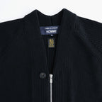 BATONER ウール梳毛片畔 Vネックカーディガン #NAVY [HR-N002-051]