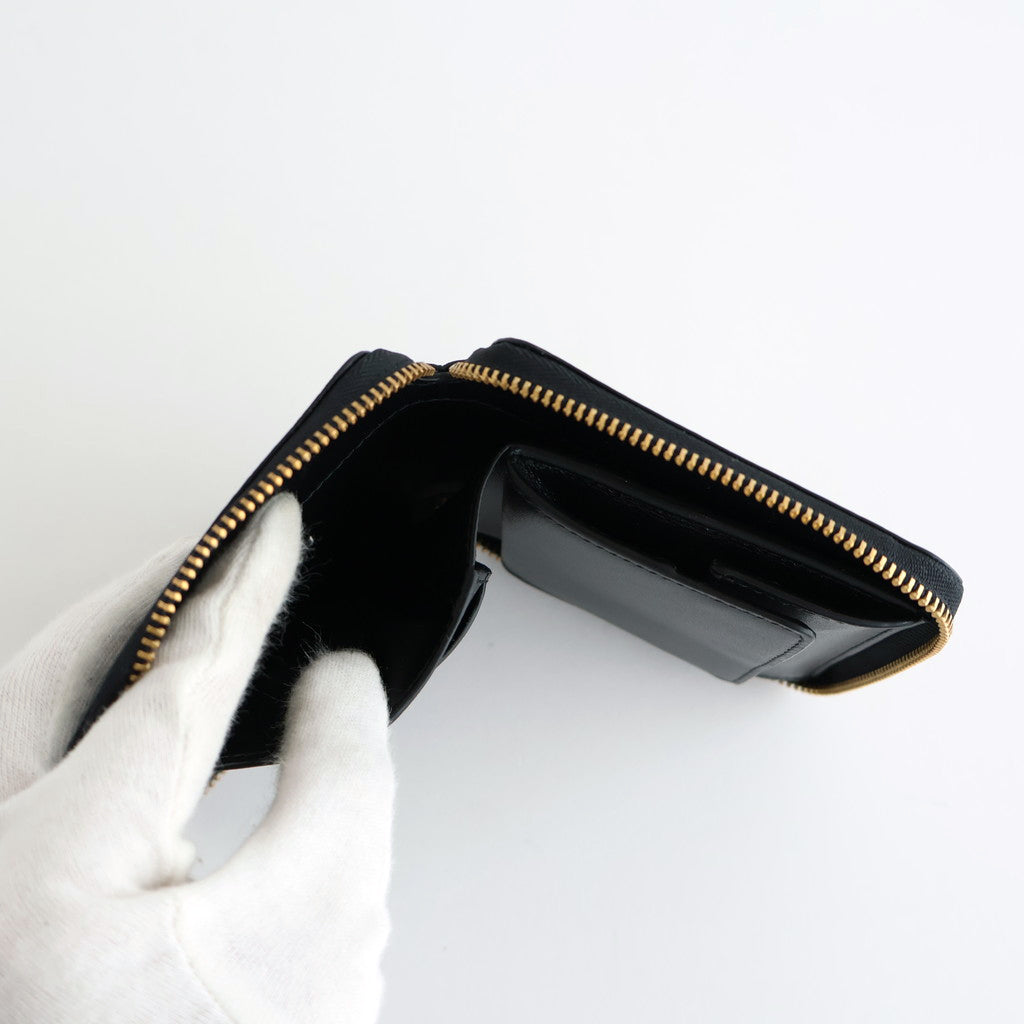 二つ折りZIP財布 - HUGE LOGO #Black [8Z-T021-051]