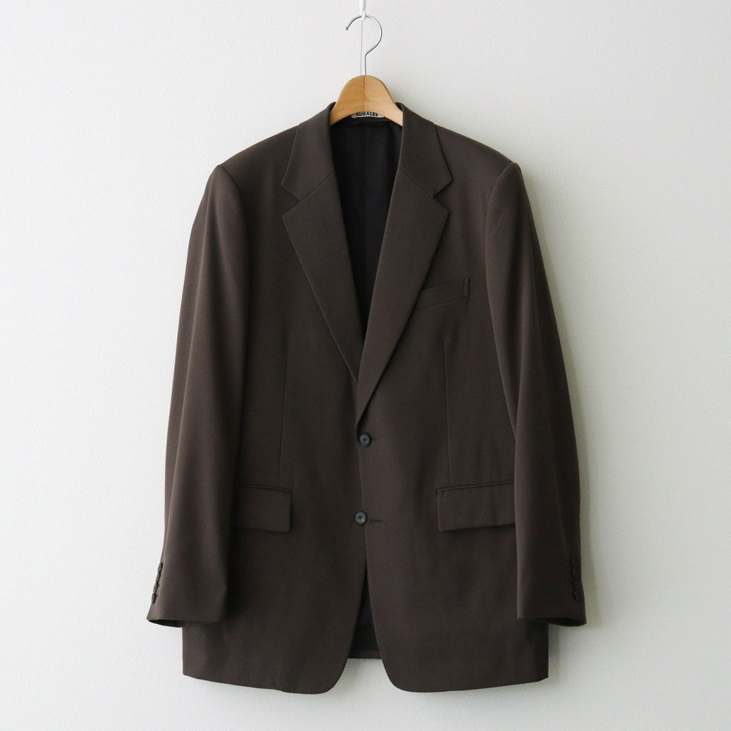 LIGHT WOOL MAX GABARDINE JACKET #DARK BROWN [A26AJ01MG]