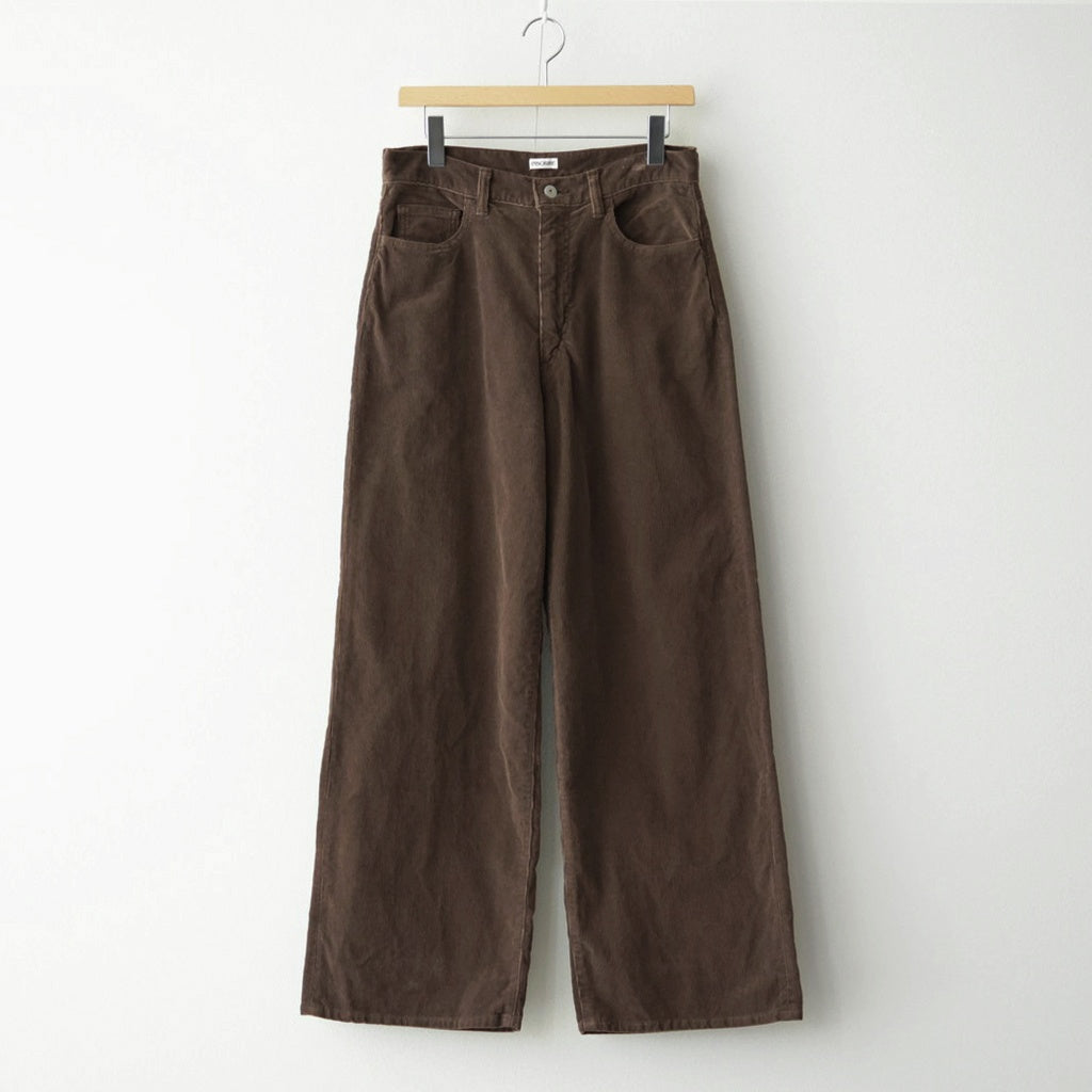 Corduroy Wide Pants #BROWN [ID-PT199]