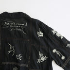 Embroidery Patchwork Shirts #BLK [12610428]