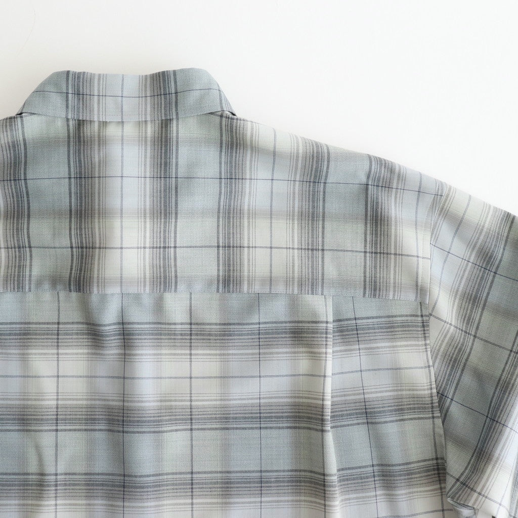 SUPER LIGHT WOOL CHECK SHIRT #BLUE GREEN CHECK [A25SS01LC]