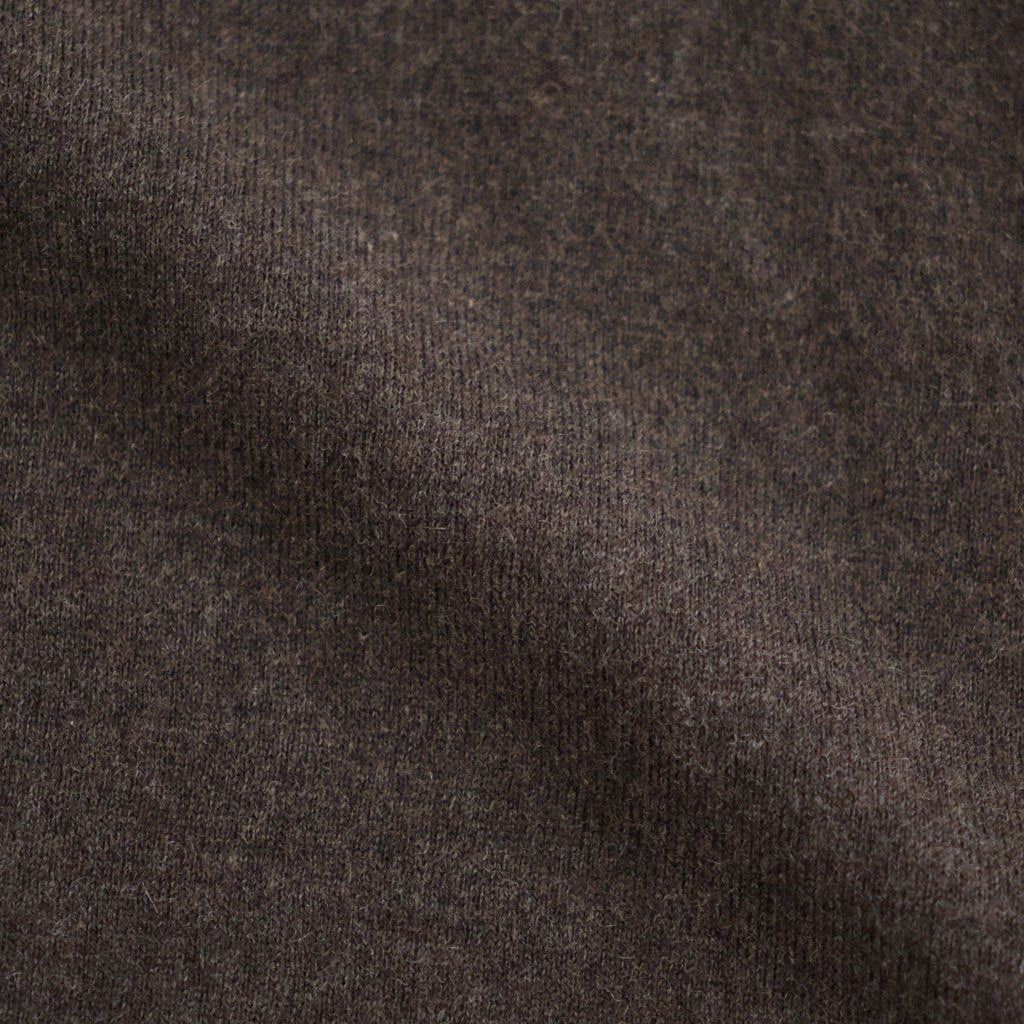 COTTON YAK KNIT V-NECK SWEATER #BROWN [KRAGLW0200]