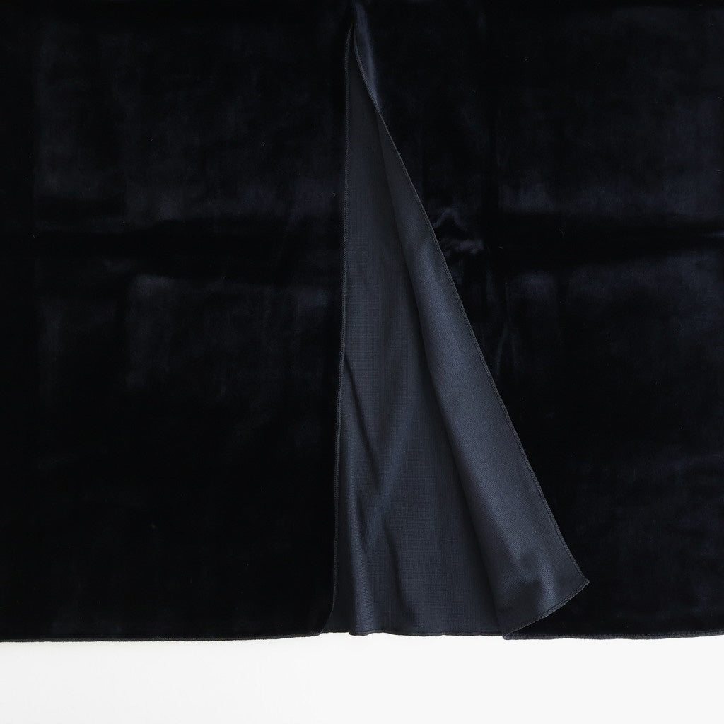 Pencil Velour Skirt #BLK [12520805]