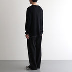 3PLEATED WIDE-LEG TROUSERS #CARBON BLACK [YK25SS0908P]