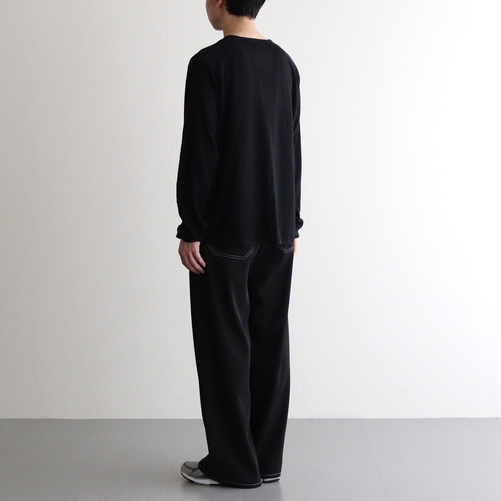 3PLEATED WIDE-LEG TROUSERS #CARBON BLACK [YK25SS0908P]
