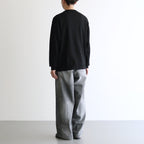 Selvage Denim Belted Pants #BLACK_LIGHT FADE [GU253-40064LB]