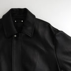 LEATHER ZIP SHORT JACKET #BLACK [ST.1061]