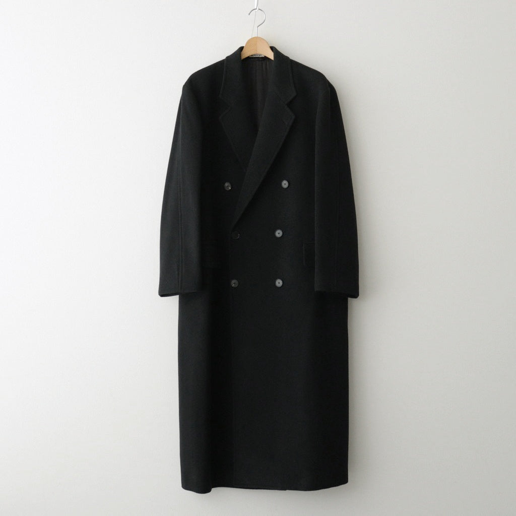 SUPER FINE WOOL MOSSER CHESTERFIELD COAT #BLACK [A25AC02WM]