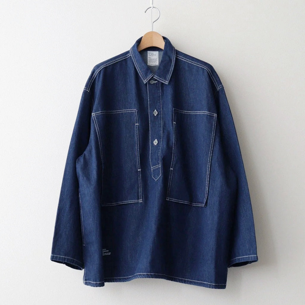 DENIM PULLOVER SHIRT #ONE WASH [FSC261-50186OB]