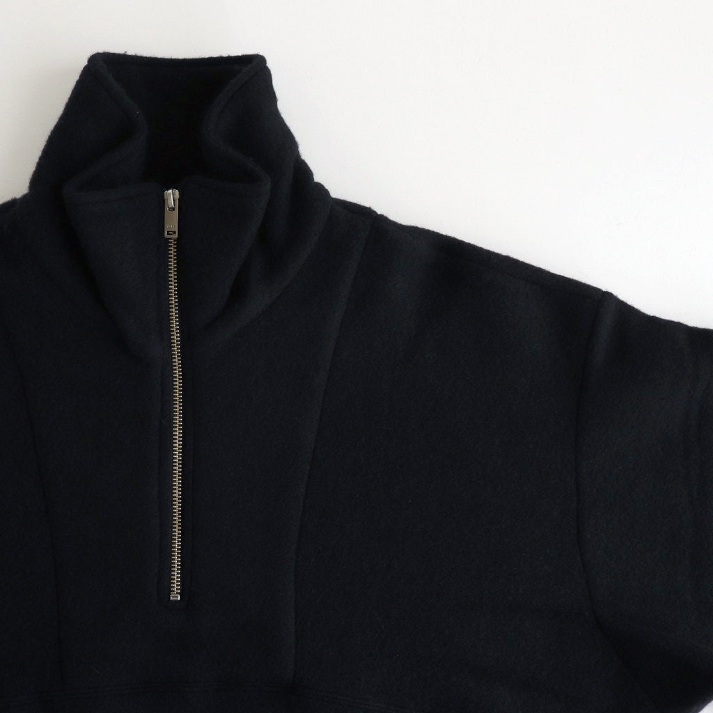 WOOL FREECE HALF ZIP PULLOVER #NAVY [YK24FW0801B]