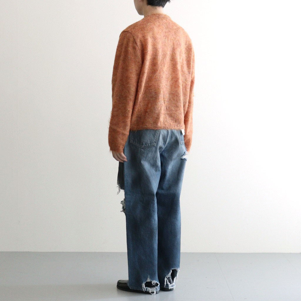 Shaggy V-Neck Pullover #ORANGE USED [I24AW-K17]