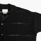 CROCHET KNIT SHIRT #BLACK [YK25SS001011S]