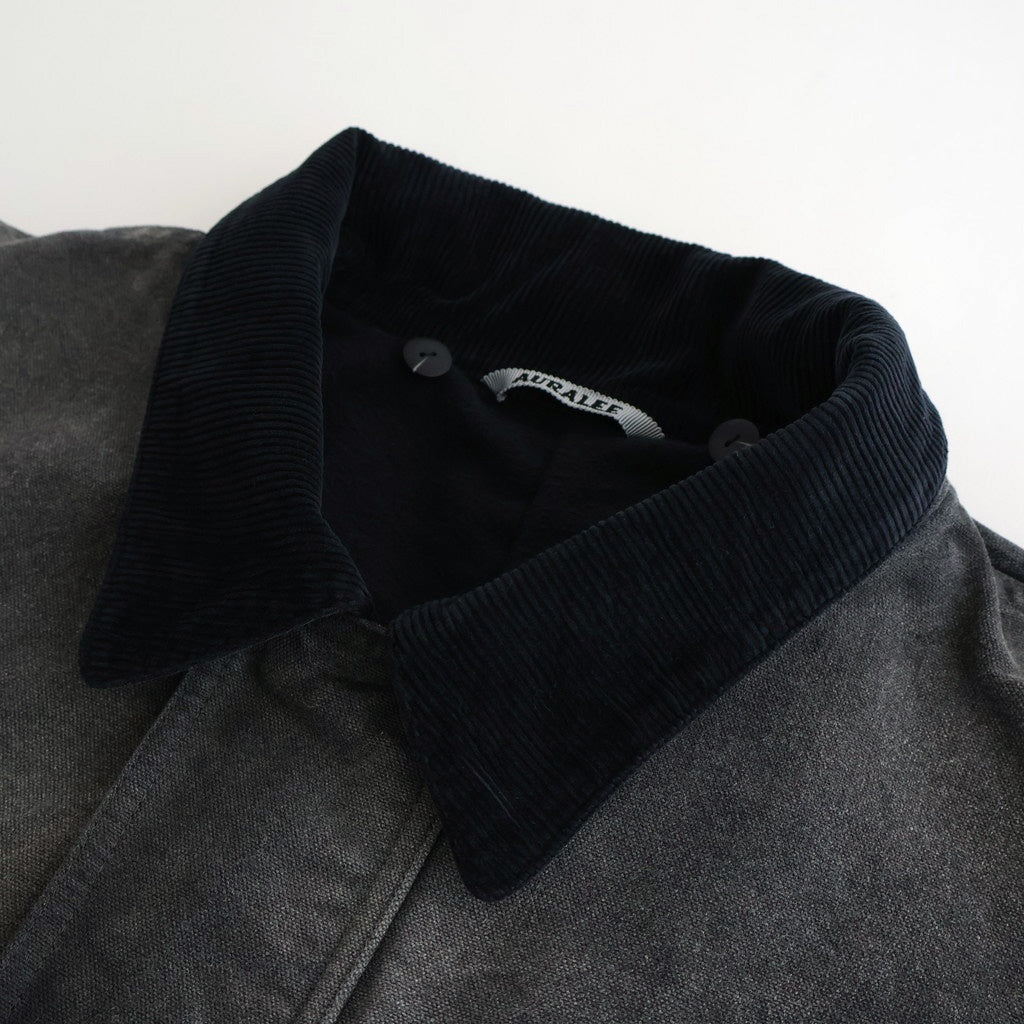 PRODUCT DYED ORGANIC COTTON DUCK BLOUSON #FADED BLACK [A25AB01CD]