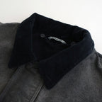 PRODUCT DYED ORGANIC COTTON DUCK BLOUSON #FADED BLACK [A25AB01CD]