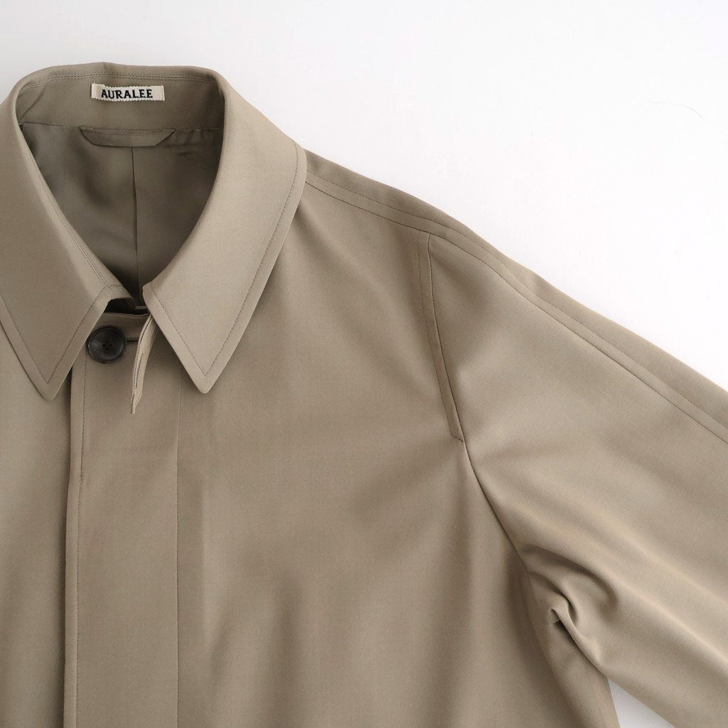 LIGHT WOOL MAX GABARDINE COAT #KHAKI BEIGE CHAMBRAY [A26SC06MG]